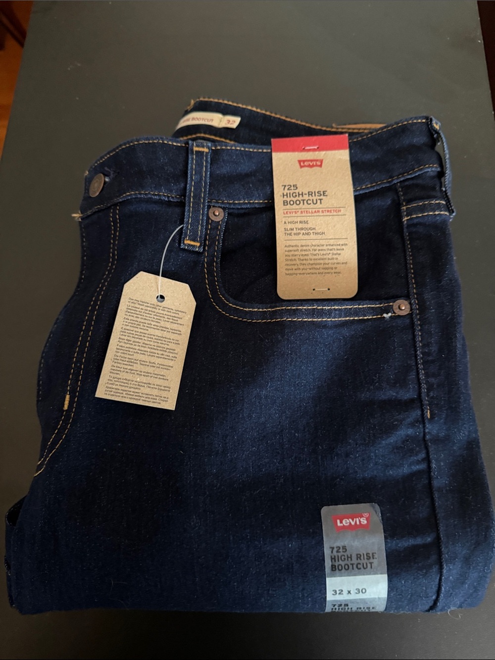 Levi's Dark Indigo High-Rise Bootcut Jeans